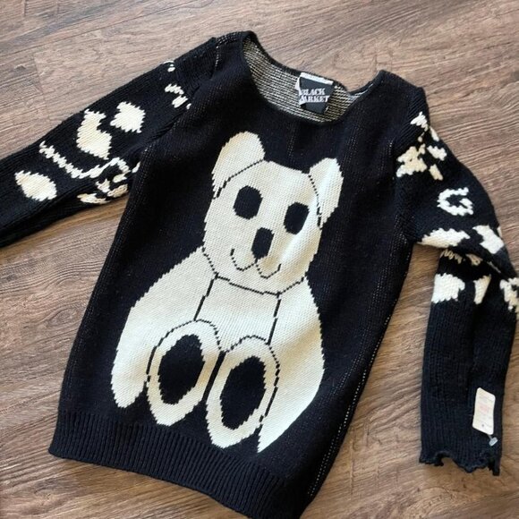 Black Market Vintage Punk New Wave Panda Sweater NWT's Woman's Medium NYC - Picture 1 of 6